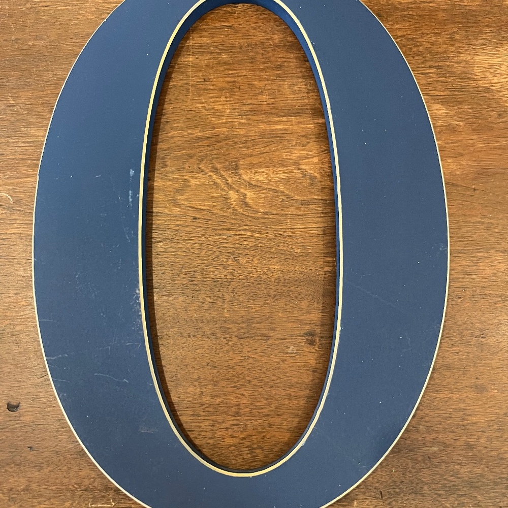 Blue Wooden Letter O Initial Wall Decor Kid’s Room, Decor